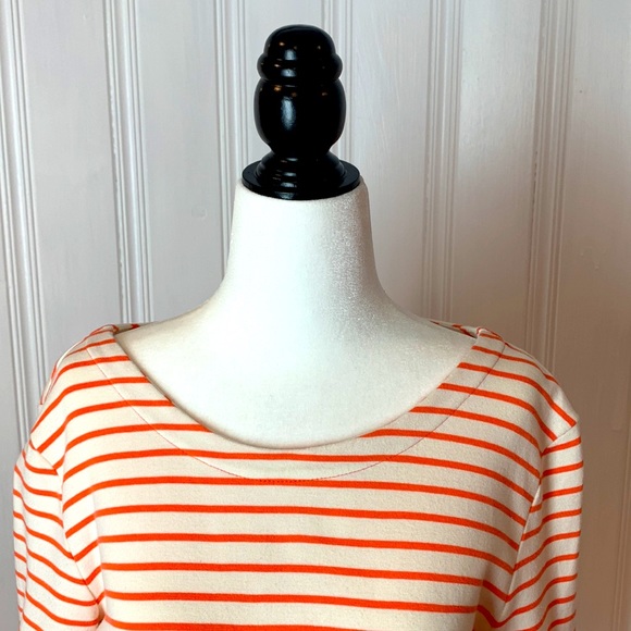 Orange and cream striped J.CREW sailor dress - Picture 4 of 6